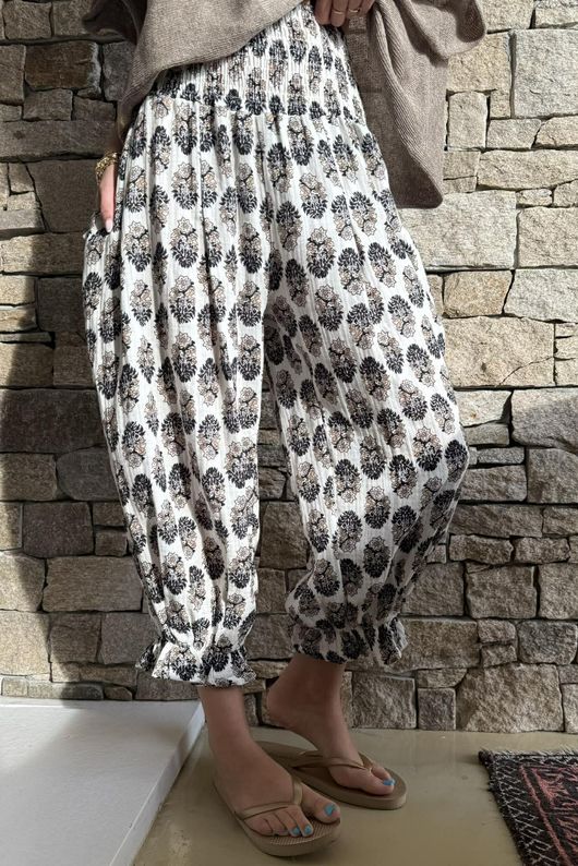 Daughter Of Ibiza Bloomer Pant Black & Earth