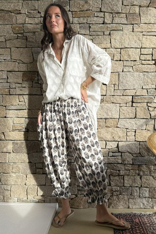 Daughter Of Ibiza Bloomer Pant Black & Earth