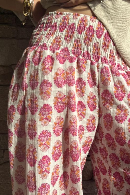 Daughter Of Ibiza Bloomer Pant Fuchsia & Marigold