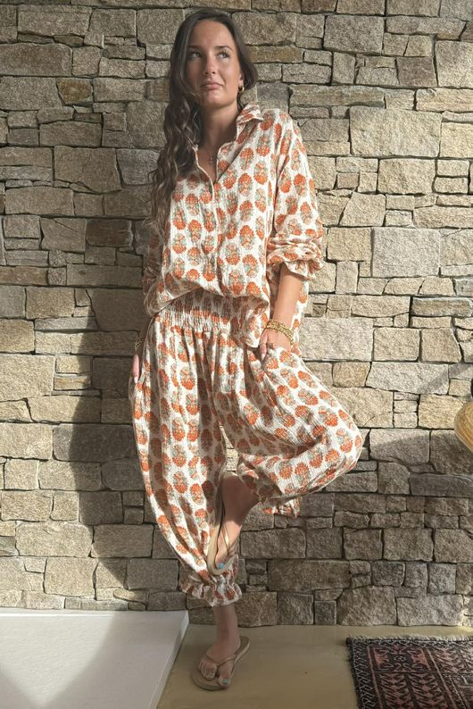 Daughter Of Ibiza Bloomer Pant Marigold & Jade