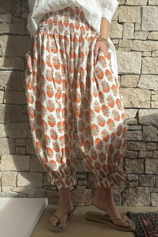 Daughter Of Ibiza Bloomer Pant Marigold & Jade