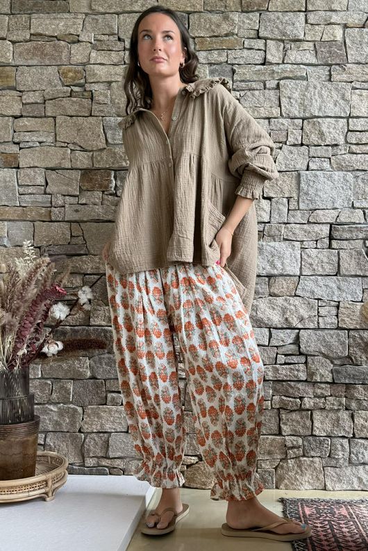 Daughter Of Ibiza Indira Bloomer Pant Marigold & Jade