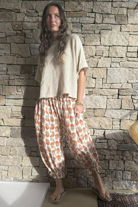 Daughter Of Ibiza Bloomer Pant Marigold & Jade