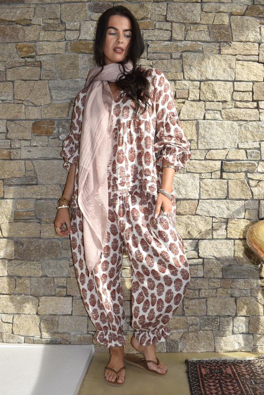 Daughter Of Ibiza Bloomer Pant Merlot & Mauve