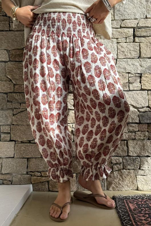 Daughter Of Ibiza Bloomer Pant Merlot & Mauve