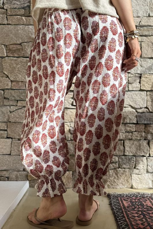 Daughter Of Ibiza Bloomer Pant Merlot & Mauve