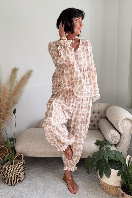 Daughter Of Ibiza Bloomer Pant Nutmeg & Nude