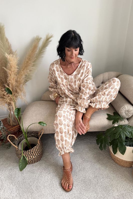 Daughter Of Ibiza Bloomer Pant Nutmeg & Nude