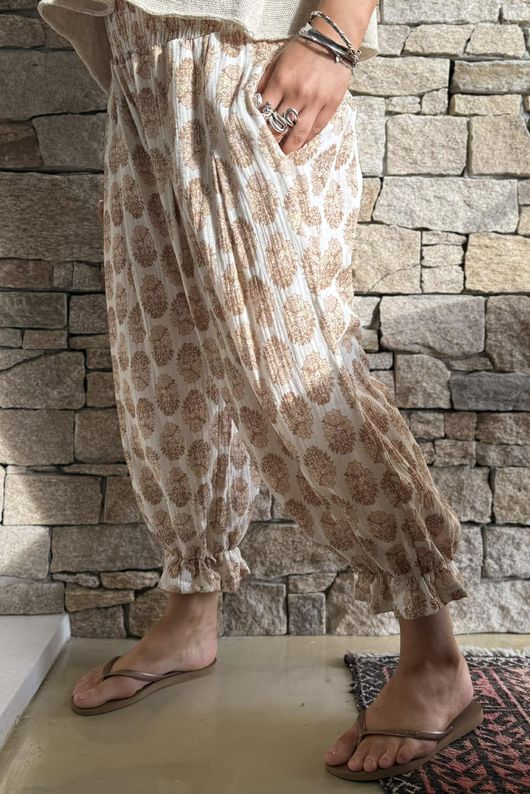 Daughter Of Ibiza Bloomer Pant Nutmeg & Nude