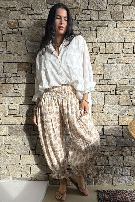 Daughter Of Ibiza Bloomer Pant Nutmeg & Nude