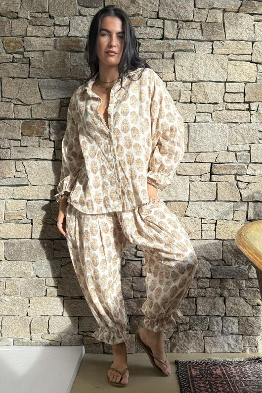 Daughter Of Ibiza Bloomer Pant Nutmeg & Nude