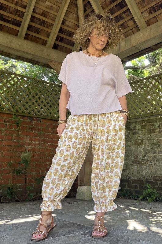 Daughter Of Ibiza Bloomer Pant Ochre & Rose