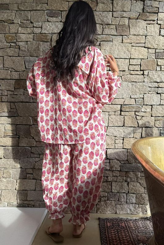 Daughter Of Ibiza Boyfriend Shirt Fuchsia & Marigold