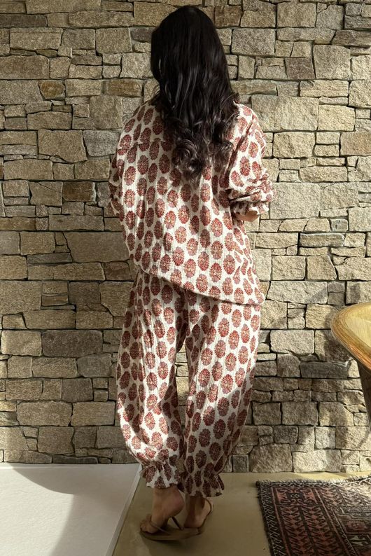 Daughter Of Ibiza Boyfriend Shirt Merlot & Mauve