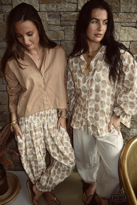 Daughter Of Ibiza Boyfriend Shirt Nutmeg & Nude