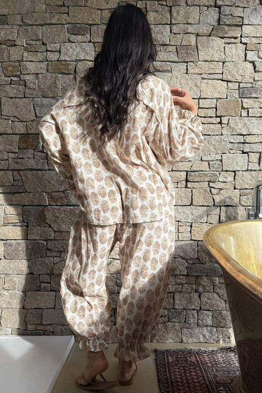 Daughter Of Ibiza Boyfriend Shirt Nutmeg & Nude