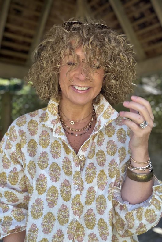 Daughter Of Ibiza Boyfriend Shirt Ochre & Rose