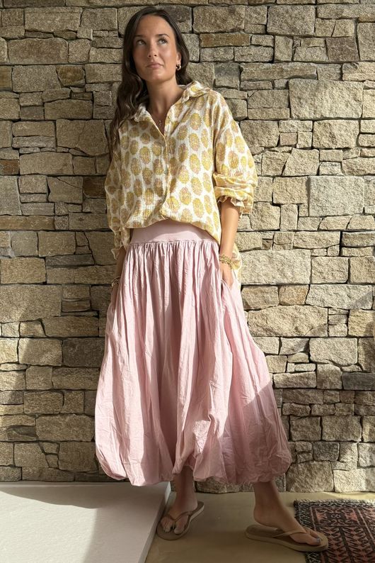 Daughter Of Ibiza Boyfriend Shirt Ochre & Rose