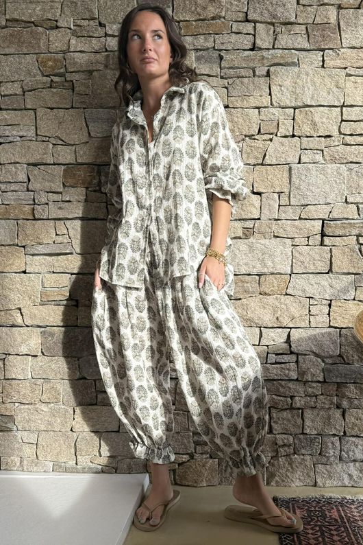 Daughter Of Ibiza Boyfriend Shirt Sage & Moss