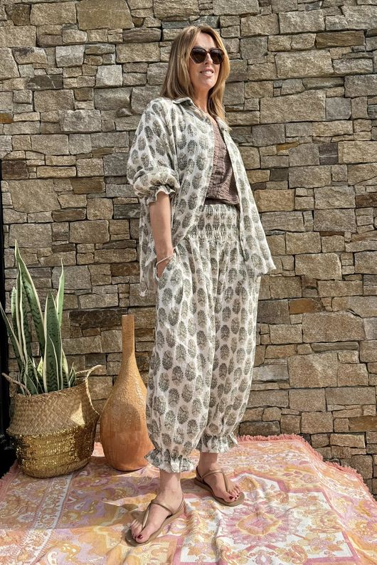 Daughter Of Ibiza Boyfriend Shirt Sage & Moss