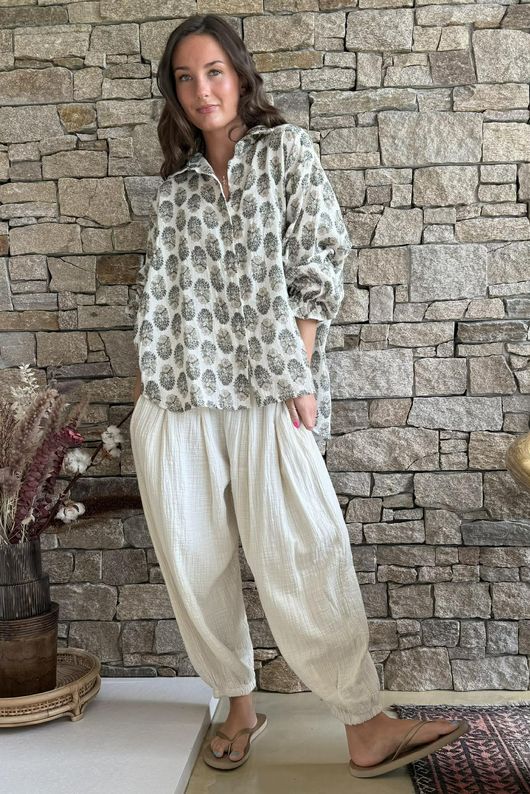 Daughter Of Ibiza Boyfriend Shirt Sage & Moss 