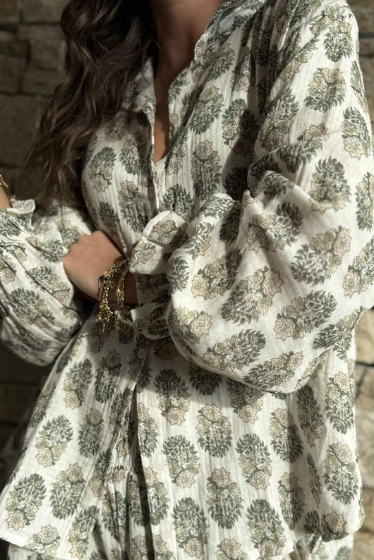 Daughter Of Ibiza Boyfriend Shirt Sage & Moss