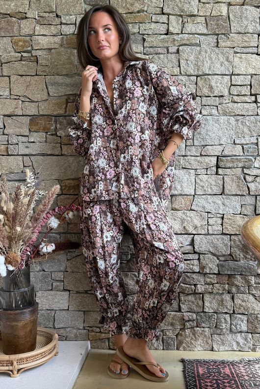 Daughter Of Ibiza Lovechild Bloomer Pant Chocolate & Rose