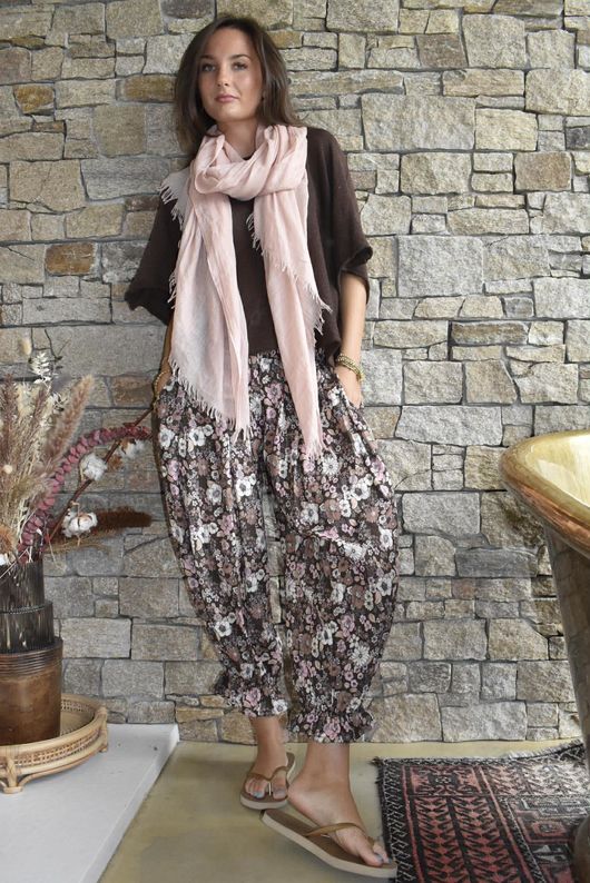Daughter Of Ibiza Lovechild Bloomer Pant Chocolate & Rose