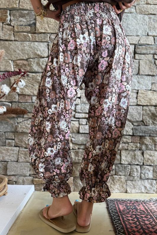Daughter Of Ibiza Lovechild Bloomer Pant Chocolate & Rose