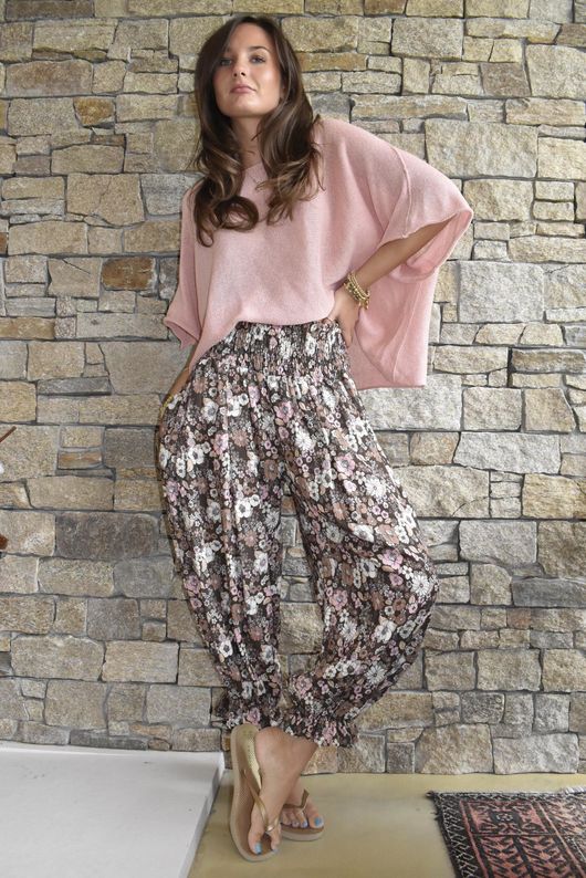 Daughter Of Ibiza Lovechild Bloomer Pant Chocolate & Rose