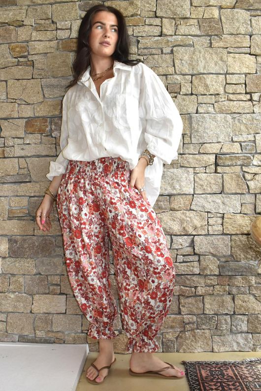 Daughter Of Ibiza Lovechild Bloomer Pant Scarlet & Rose