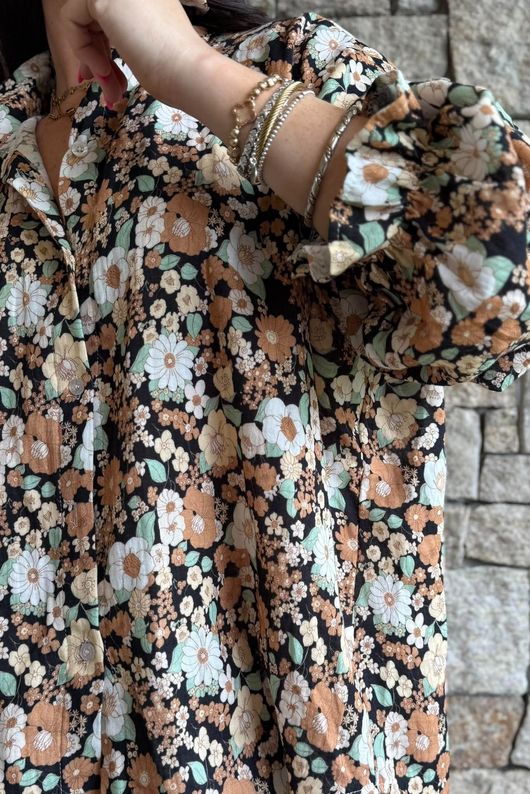 Daughter Of Ibiza Lovechild Boyfriend Shirt Black & Hazelnut