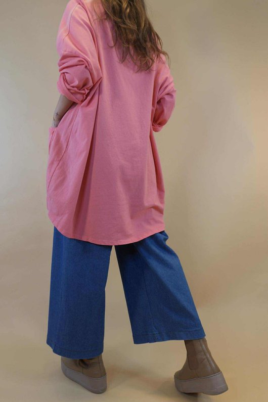 Daydreamer Pocketed Sweatshirt Coral  /5=