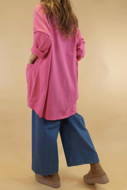 Daydreamer Pocketed Sweatshirt Hot Pink  /7=