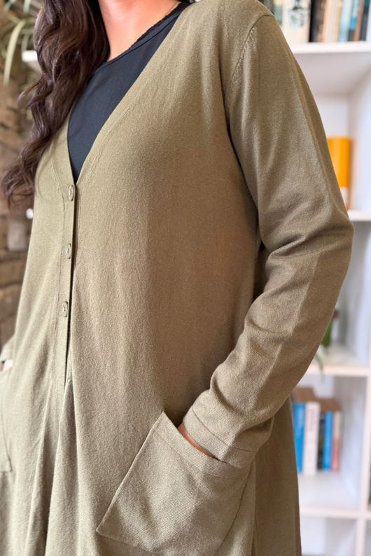 Downton Tailcoat Coatigan Khaki