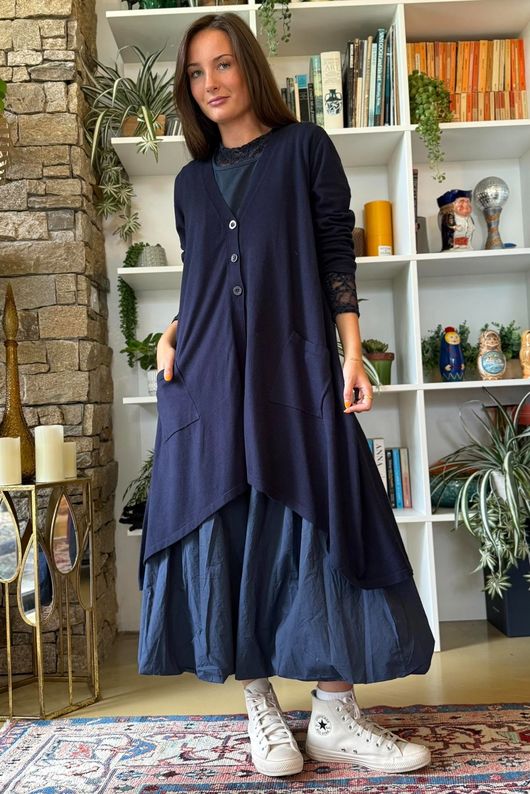 Downton Tailcoat Coatigan Navy