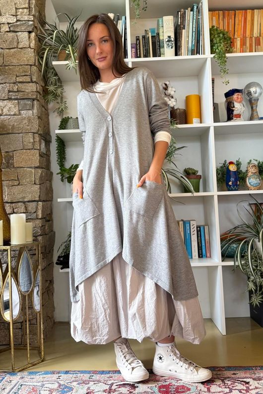 Downton Tailcoat Coatigan Taupe