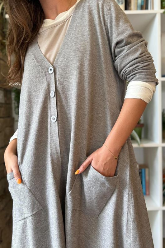 Downton Tailcoat Coatigan Taupe