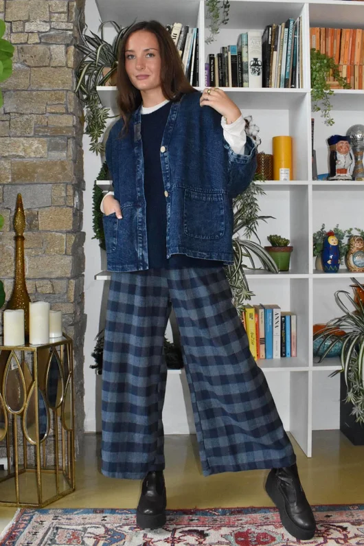 Duran Boxy Denim Jacket Blue