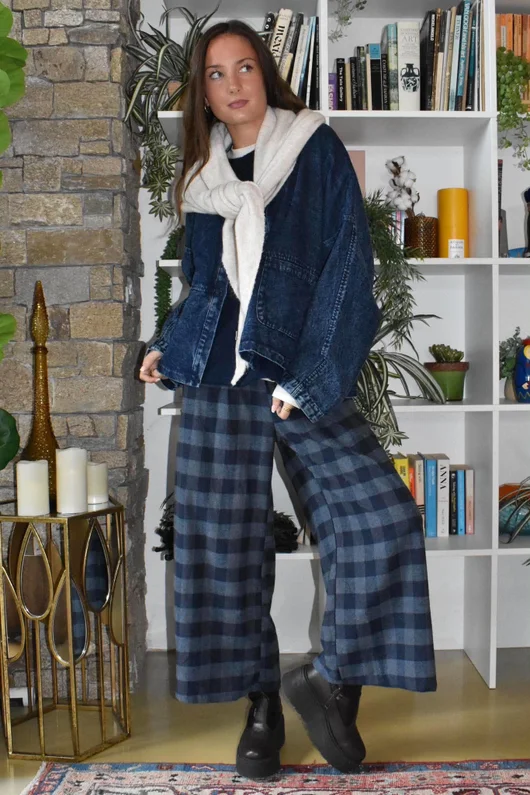 Duran Boxy Denim Jacket Blue
