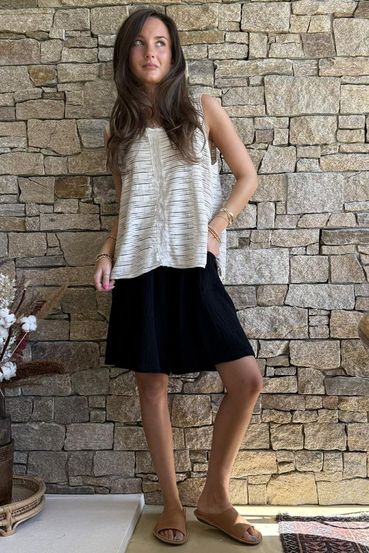 Dusk Bubble Cotton Shorts Black