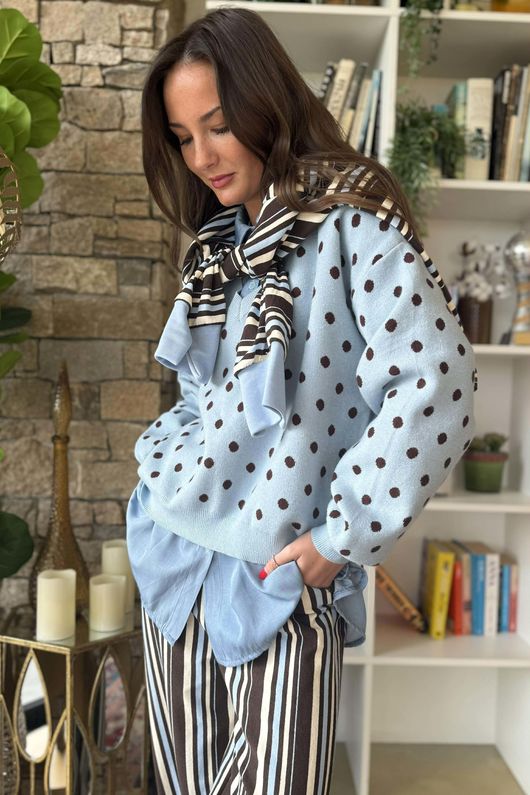 Edie Polka Dot Knit Powder - 