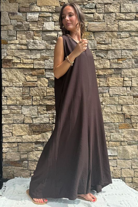 Eliza Palazzo Jumpsuit Chocolate