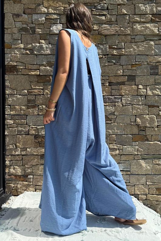 Eliza Palazzo Jumpsuit Denim