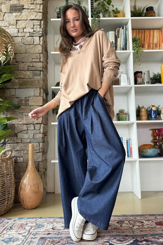 Ellis Oversized Rugby Knit Camel /2=