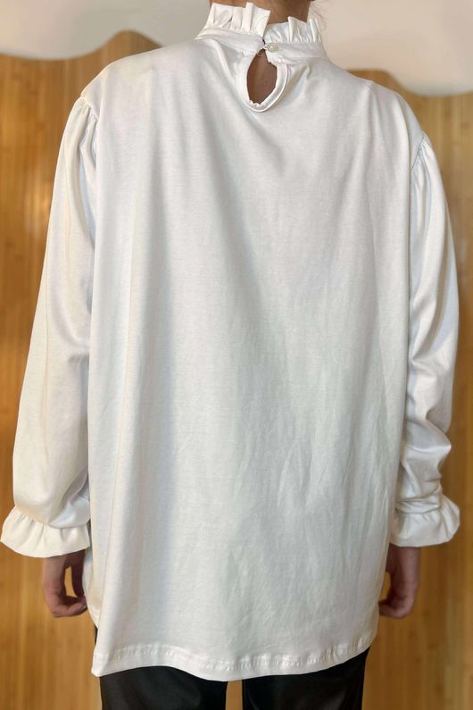 Essential Body Stretch Cotton Claudia Top White /40= pre order due approx 1 week