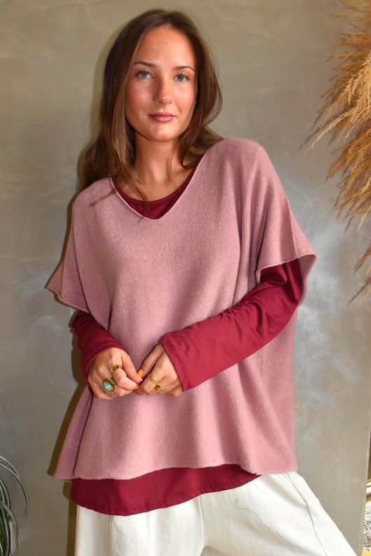 Essential Jersey Layering Long Sleeve Top Burgundy