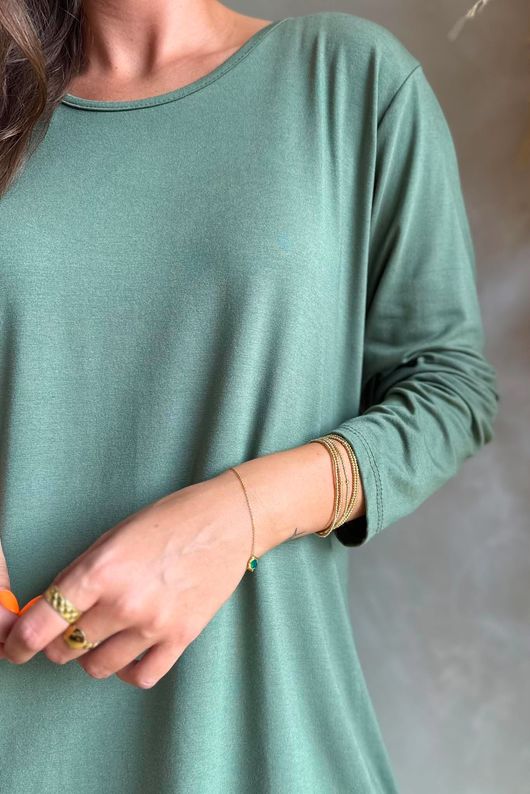 Essential Jersey Layering Long Sleeve Top Khaki