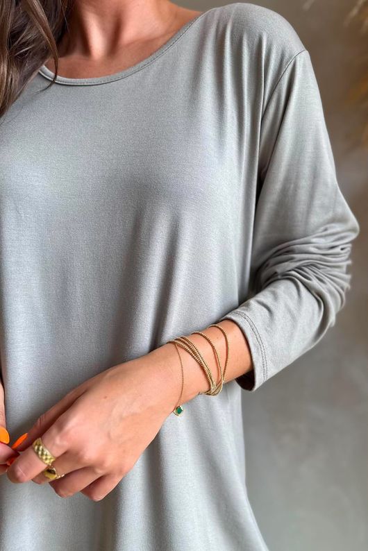 Essential Jersey Layering Long Sleeve Top Mocha