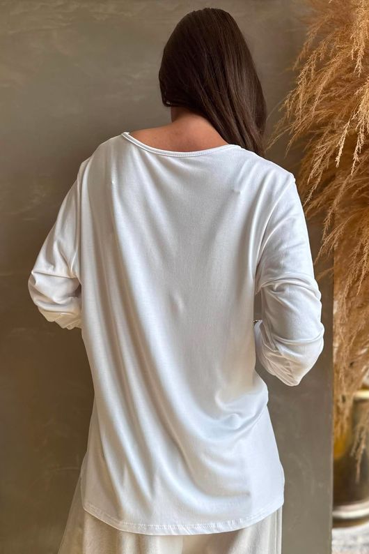 Essential Jersey Layering Long Sleeve Top White